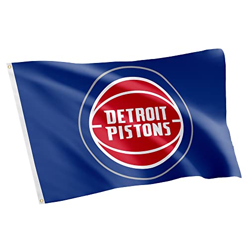 Desert Cactus Detroit Pistons Flag NBA 100% Polyester Indoor Outdoor 3x5 feet National Basketball Association Team Flags (Flag #1)