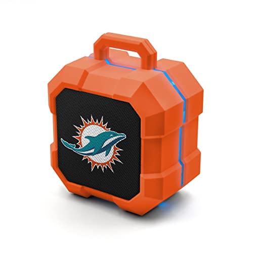 SOAR NFL Shockbox LED Wireless Bluetooth Speaker, Miami Dolphins