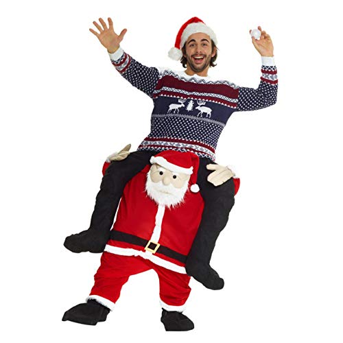 Morph Santa Costume Adult Piggyback, Santa Claus Costume, Piggy Back Christmas Costume Adult, Funny Costume Noel