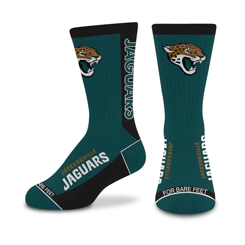 For Bare Feet NFL JACKSONVILLE JAGUARS MVP Crew Sock Team Color Youth