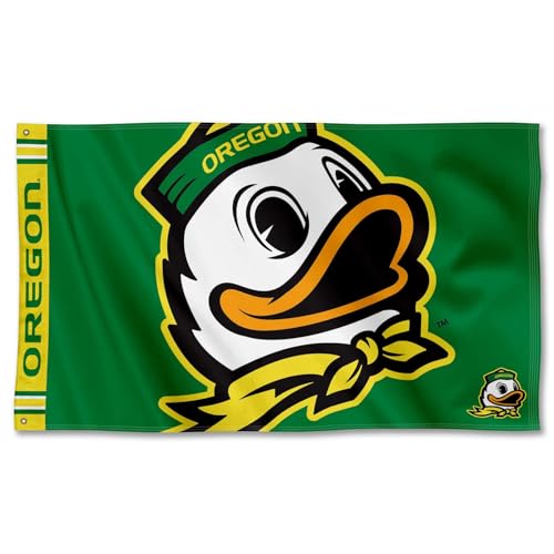 College Flags & Banners Co. Oregon Bold Mascot Logo Premium Flag