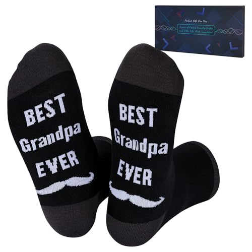 Christmas Socks Gifts For Grandpa,Birthday Gifts For Men,Mens Gifts,Grandpa Gifts,Best Grandpa Ever Socks For Him,Funny Socks