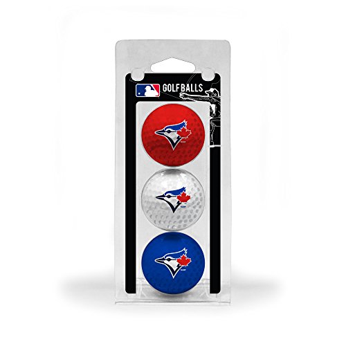 Team Golf MLB Toronto Blue Jays 3 Golf Ball Pack Regulation Size Golf Balls, 3 Pack, Full Color Durable Team Imprint