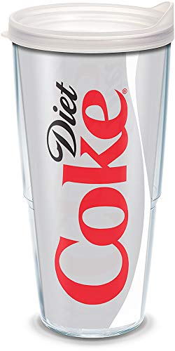 Tervis Plastic, Coca-Cola - Diet Coke Tumbler with Wrap and Frosted Lid 16oz, Clear