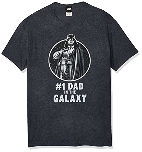 STAR WARS Mens Officially Licensed Tees For Dad Shirt, Grey//Number One Dad, X-Large US