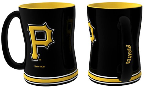 Boelter Brands MLB Pittsburgh Pirates Coffee Mug14oz Sculpted Relief, Team Color, 14 Ounce