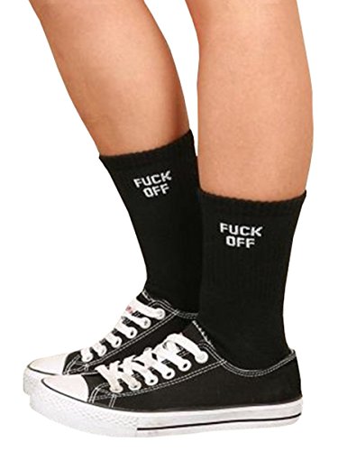 Qrupoad Mens Novelty Crew Tube Socks with Funny Sayings Unisex Cotton Socks