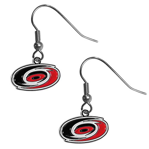 NHL Siskiyou Sports Womens Carolina Hurricanes Chrome Dangle Earrings One Size Team Colors