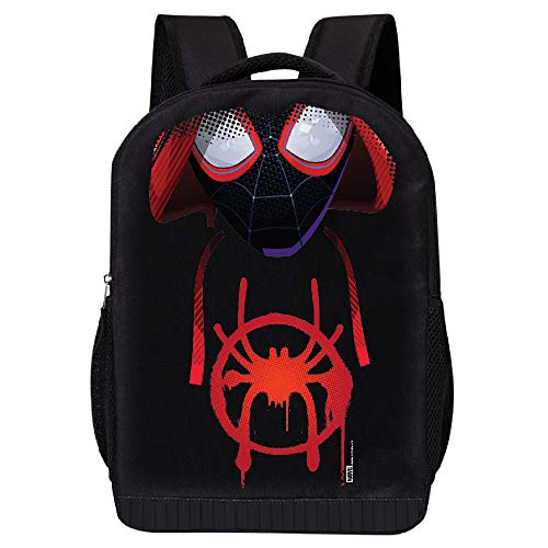 Marvel Spiderman Backpack for Boys, Girls, Adults, Men, Women, Teens | Kids Backpack Toddler Backpack | Miles Morales Into the Spiderverse Spidey Spider-Man Backpack Bookbag Mesh Bag for All Ages