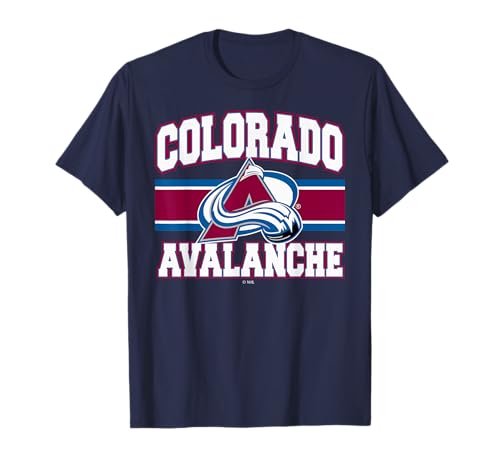 Colorado Avalanche Stripe Navy Officially Licensed T-Shirt