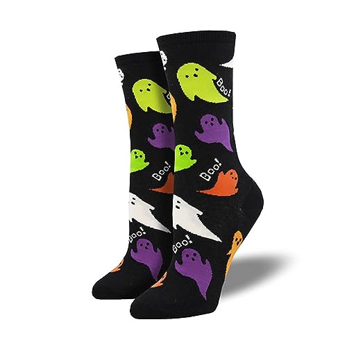 BISOUSOX Halloween Socks Women Pumpkin Skeleton Socks Crazy Funny Dress Colorful Novelty Cute Socks Halloween Gifts for Women Girls