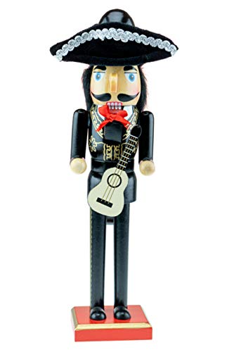 Clever Creations Mariachi 14 Inch Traditional Wooden Nutcracker, Festive Christmas Décor for Shelves and Tables