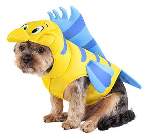 Rubies Disney Little Mermaid Flounder Pet Costume for Themed Parties and Halloween, As Shown, Small