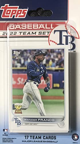 Tampa Bay Rays 2022 Topps Factory Sealed 17 Card Team Set Featuring Wander Franco All Star Rookie Card Plus