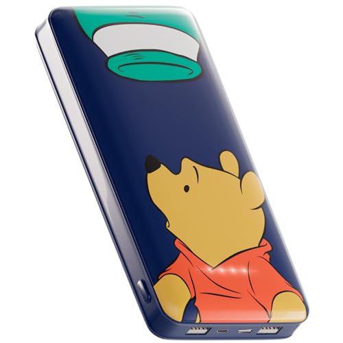 Disney Winnie The Pooh 10,000Mah Power Bank- Universally Compatible Portable Phone Charger Battery Pack w/USB Charging Port - Classic Winnie The Pooh Gifts for Women, Men, Teens and Kids