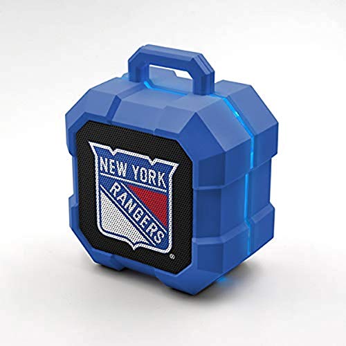 NHL New York Rangers ShockBox LED Wireless Bluetooth Speaker, Team Color