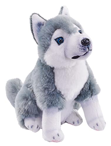 Wild Republic Rescue Dog, Husky, Stuffed Animal, with Sound, 5.5 inches, Gift for Kids, Plush Toy, Fill is Spun Recycled Water Bottles