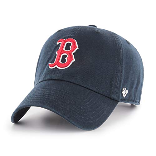 MLB Boston Red Sox Men's '47 Brand Home Clean Up Cap, Navy, One-Size (For Adults)