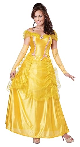 California Costumes womens Classic Beauty Fairytale Princess Long Dress Gown Adult Sized Costume, Yellow, Medium US