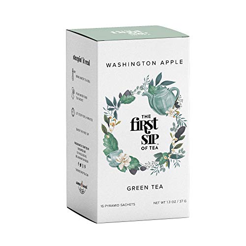 Washington Apple Green Tea Box, The Spice Hut, 1.3 Ounce (Pack of 16)