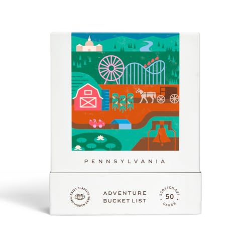 Pennsylvania Adventure Bucket List: 50 Scratch-Off Cards for Outdoor Activities, Tourist Attractions, and Road Trips - Perfect Travel Gift and Guide for Exploring