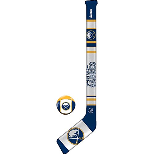 Franklin Sports Buffalo Sabres Soft Sport Hockey Set - Youth Toy Hockey Stick & Ball Set -PVC Covered Team Logo - NHL Official Licensed Product