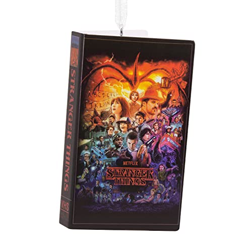 Hallmark Netflix Stranger Things TV Show Retro Video Cassette Case Plastic, Christmas Ornament