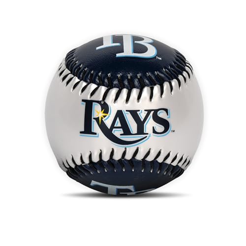 Franklin Sports Tampa Bay Rays MLB Team Baseball - MLB Team Logo Soft Baseballs - Toy Baseball for Kids - Great Decoration for Desks and Office