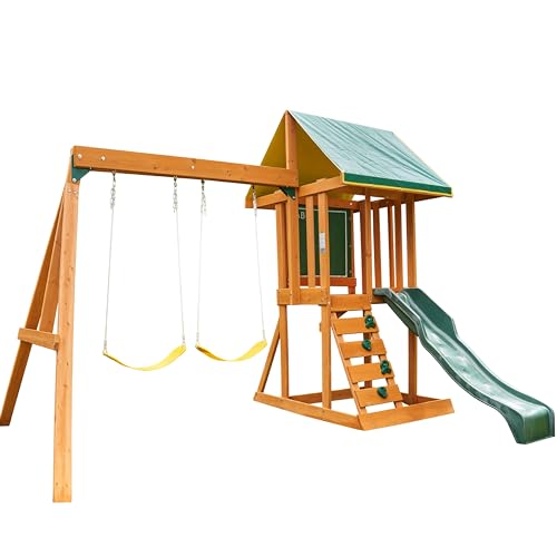 KidKraft Appleton Wooden Swing Set, (Amazon Exclusive)