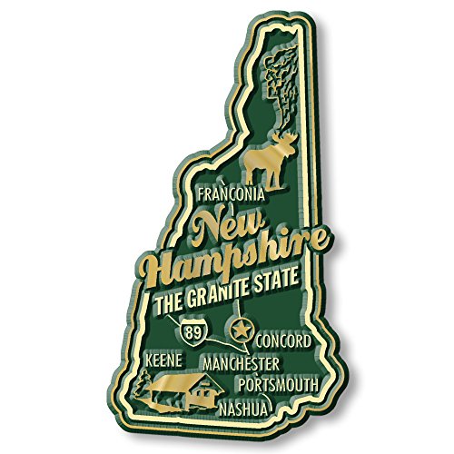 New Hampshire Premium State Magnet by Classic Magnets, 1.9' x 3.4', Collectible Souvenirs Made in The USA