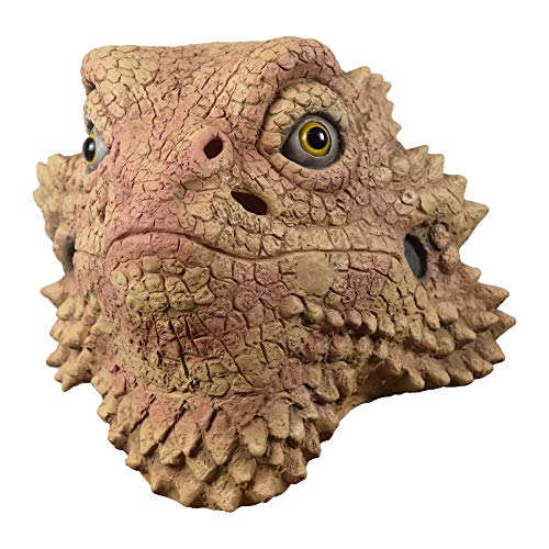 MOKRY PARTY Desert Spiny Lizard Mask Animal Head Mask Halloween Costume Pretend for Adults