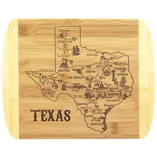 Totally Bamboo A Slice of Life Texas State Serving and Cutting Board, 11' x 8.75'