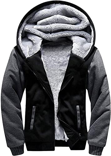 GEEK LIGHTING Boys Sherpa Lined Hoodie Kids Fleece Sweatshirt Full Zip Hooded Jacket