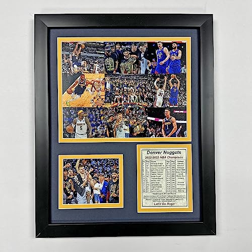 Denver Nuggets | 2022-2023 NBA Champions | Framed Photo Collage | 2 Sizes and Styles | (Mosaic, 12'x15')