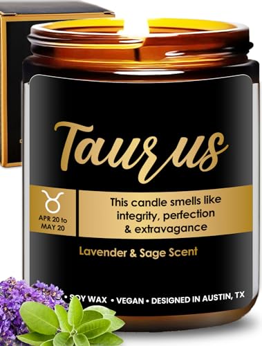 Taurus Zodiac Candles, Taurus Sign, April Birthday Gifts for Women, Taurus Gifts for Women Zodiac Sign Gifts for Astrology Lovers, Gifts for Taurus Zodiac Gifts for Women, Zodiac Taurus Gift for Men