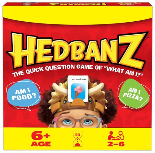 Spin Master Games, Hedbanz 2023 Edition New Cards, Picture Guessing Board Game, Family Games, Family Game Night, Christmas Gifts for Kids, for Ages 6+