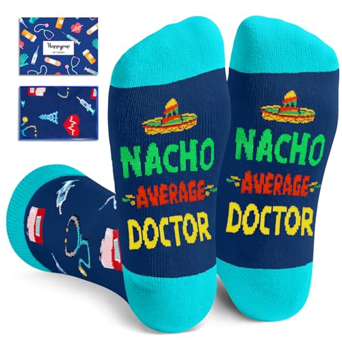 HAPPYPOP Funny Doctor Gifts For Men Women - Cool Gifts for Doctors Male Female Unique Gifts Dr Gifts Doctor Day Gifts, Doctor Socks Funny Dr Socks