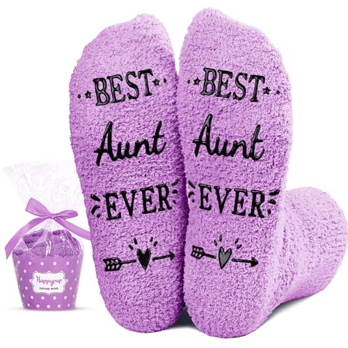 HAPPYPOP Funny Aunt Gifts Aunt Socks, Aunt Birthday Gifts, Best Aunt Ever Gifts, Great Aunt Gifts Mothers Day Gifts For Aunt, Auntie Gifts