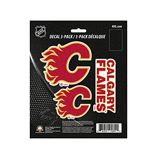 FANMATS Team ProMark NHL Calgary Flames Team Decal, 3-Pack, Red (60980)