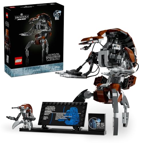 LEGO Star Wars Droideka Model for Build and Display, Collectible Brick Built Destroyer Droid Figure for May The 4th Be with You Décor, Star Wars Fan Gift Idea for Adults or Any Collector, 75381