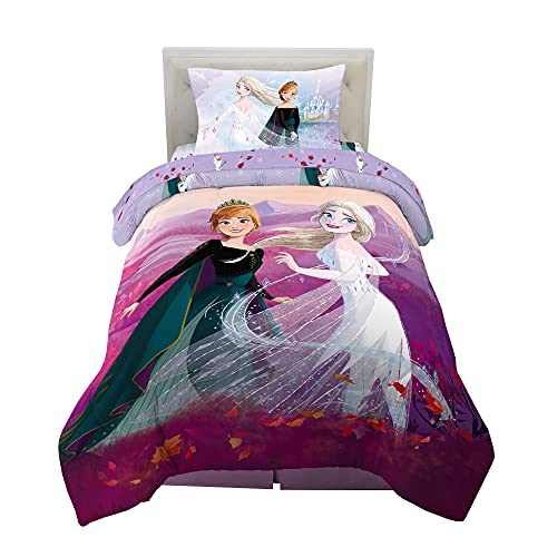 Disney Frozen 2 Kids Bedding Super Soft Comforter And Sheet Set, 4 Piece Twin Size, 'Official' Disney Product By Franco