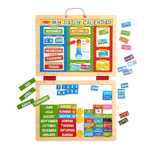 Melissa & Doug My First Daily Magnetic Activities Calendar For Kids, Weather And Seasons Calendar For Preschoolers and Ages 3+ (Pack of 1)