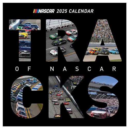 TF PUBLISHING 2025 Nascar Tracks Wall Calendar - Large Grids for Appointments and Scheduling - Vertical Monthly Wall Calendar 2025 - Home and Office Organization - Premium Gloss Paper - 12'x12'