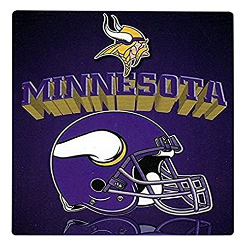 NFL Minnesota Vikings Gridiron Fleece Throw, Purple, 50' x 60'