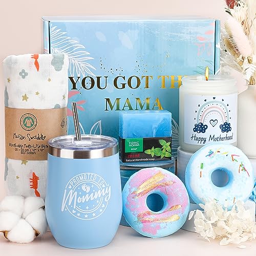 New Mom Gifts,New Mom Care Package After Baby,Pregnancy Gifts,Christmas Gifts for New Mom After Birth,Mom To Be Gift,Relaxing Spa Tumbler Gifts for New Moms First Time Moms