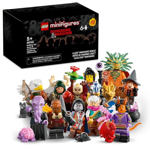 LEGO Minifigures Dungeons & Dragons 6 Pack - Toy for Boys & Girls Ages 5+ - Collectible Figures for Kids & Adult Fans - Dungeons & Dragons Gift - 66765