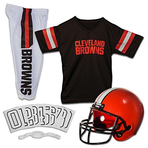 Franklin Sports Cleveland Browns Kids NFL Uniform Set - Youth NFL Team Jersey, Helmet, Pants + Apparel Costume - Official NFL Gear -Youth Medium