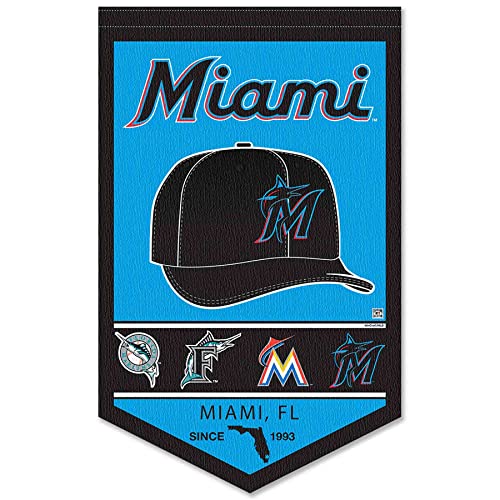 WinCraft Miami Marlins Heritage History Banner Pennant