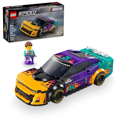 LEGO Speed Champions NASCAR Next Gen Chevrolet Camaro ZL1, Model Racecar Building Set, NASCAR Collectible Racing Toy for Kids Ages 9 and Up, 76935