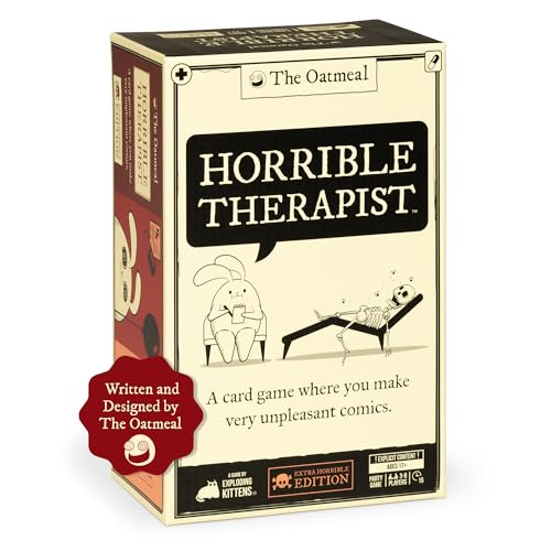 Exploding Kittens Horrible Therapist: Extra Horrible Edition - A Card Game Where You Make Very Unpleasant Comics - Adult Card Game for 3-8 Players, Ages 17+ - Party Games & Family Game Night